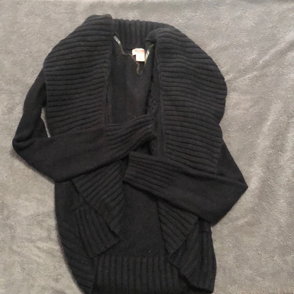 Black open from sweater